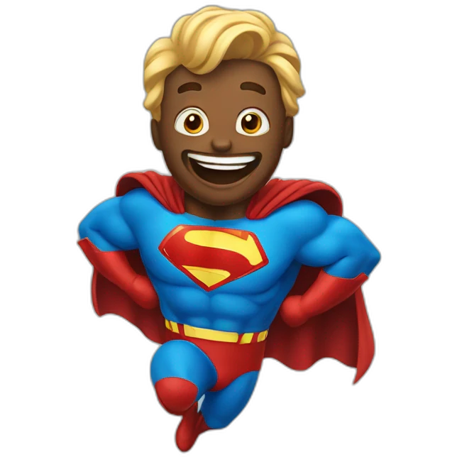 superhero having fun emoji