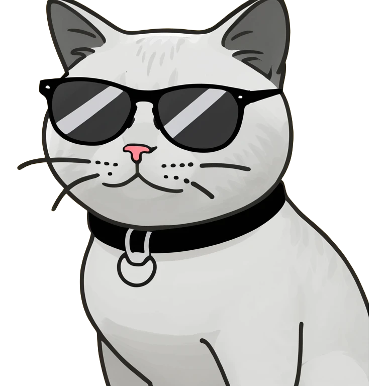 Cat with sunglasses emoji