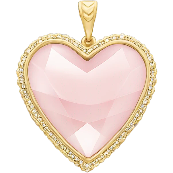 Kendra Scott heart necklace light pink gold  emoji