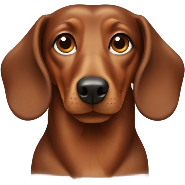 A Brown dachshund emoji