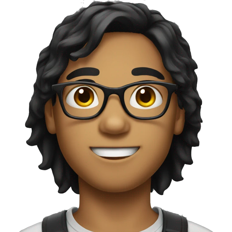 boy with glasses and black hair  emoji