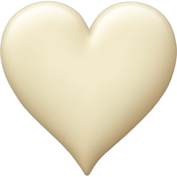 Cream heart emoji