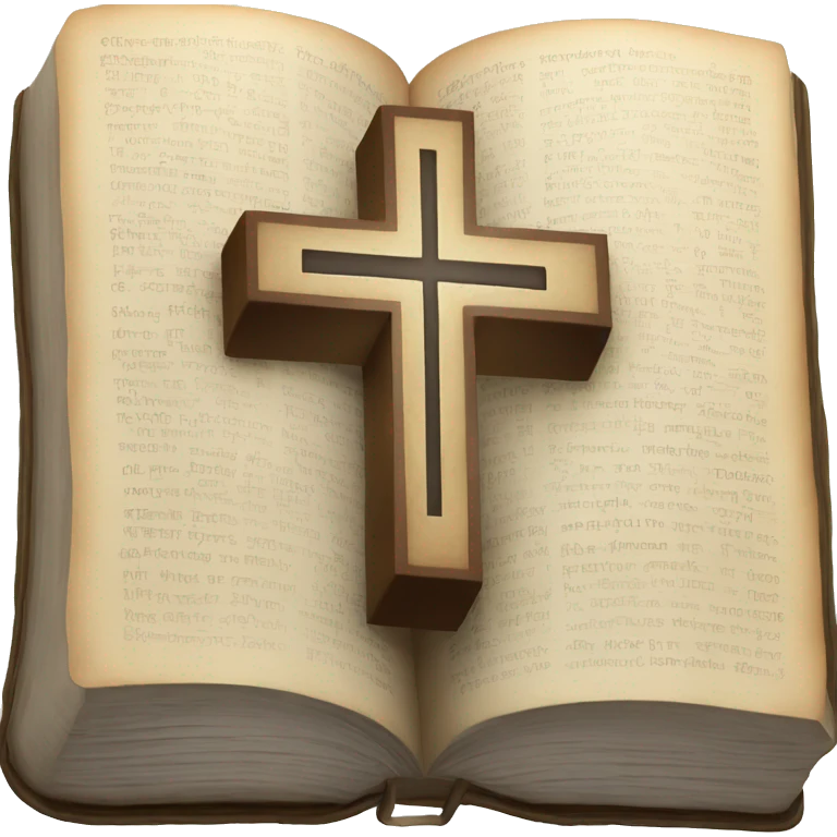 christian bible with cross on it emoji