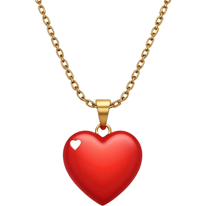Heart charm – small red heart pendant emoji