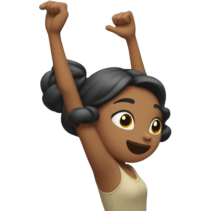 girl dabbing emoji