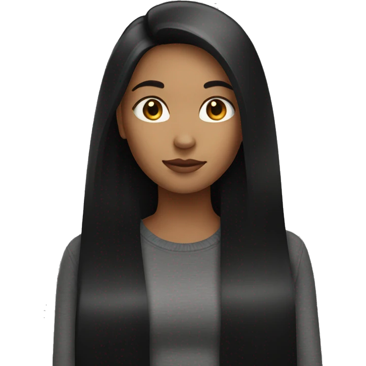Girl with long straight dark hair emoji