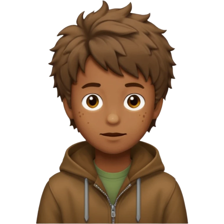Felix Freckles straykids emoji shaggy hair the color browm emoji
