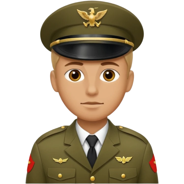 soldier with no hat emoji