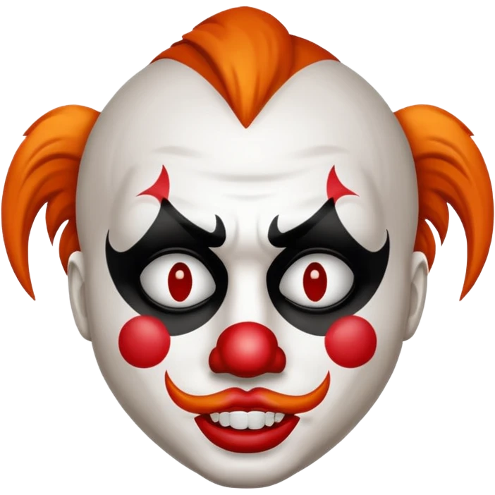 The simple Insane Clown Posse face makeup on a simple round emoji emoji