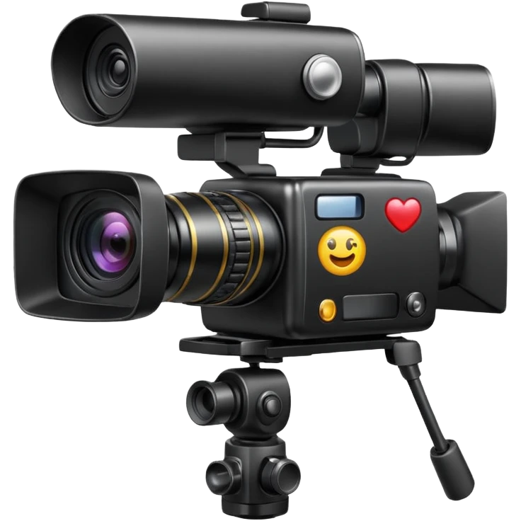 Video camera with elements 1-2 of others emoji emoji