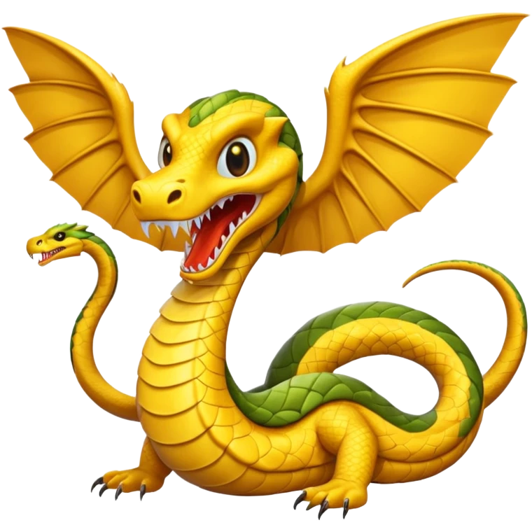 Huge yellow serpent with two wings emoji