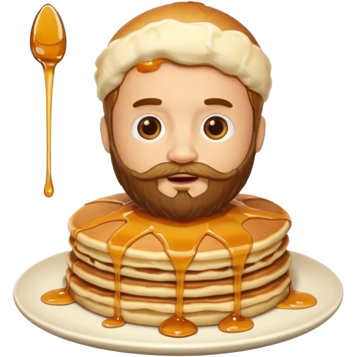 pancake with a beard emoji