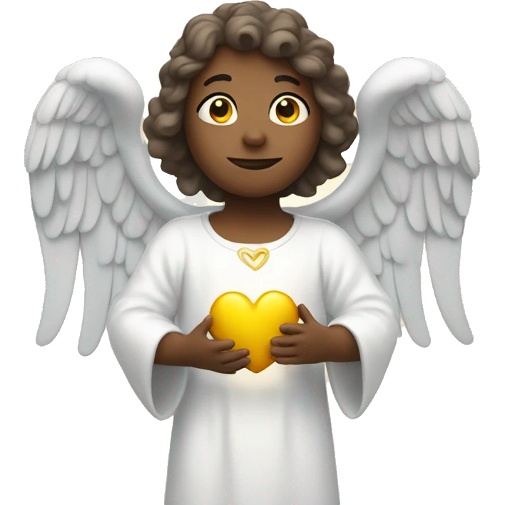 Angel holding a heart emoji
