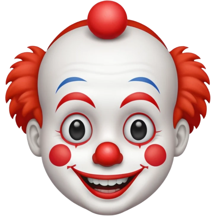 tiny hair  clown emoji