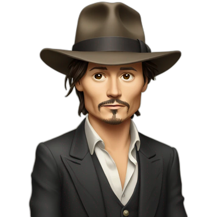 Johnny depp wearing hat emoji