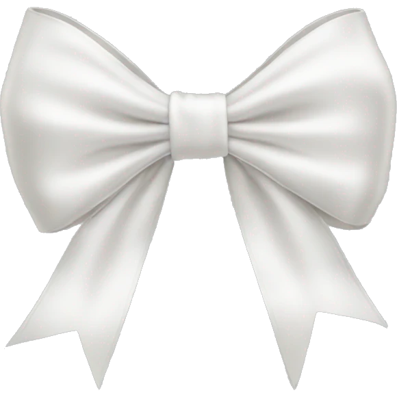white satin bow emoji