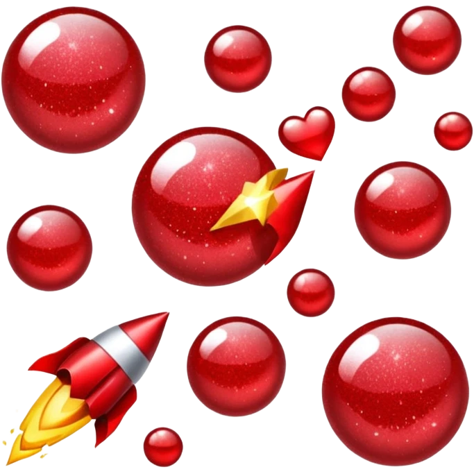 red glitter link emoji