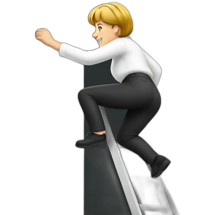 angela merkel climbing emoji