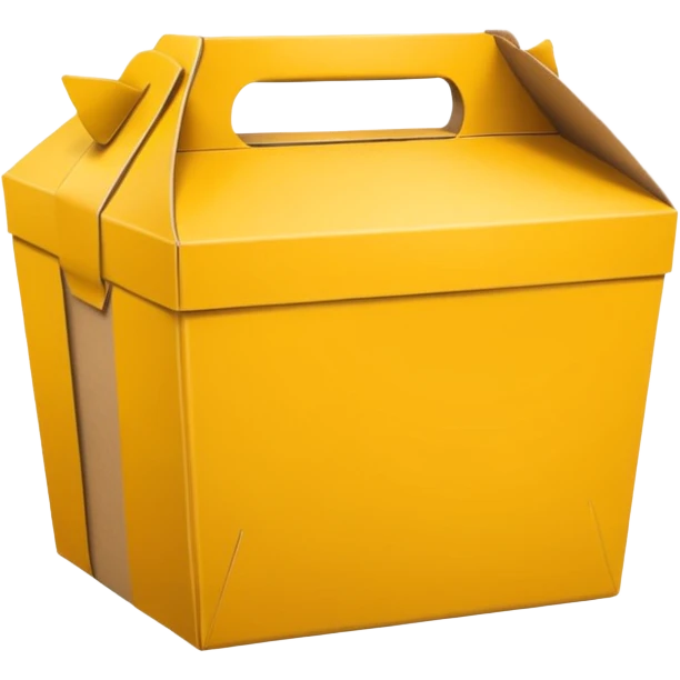 Takeaway Food Box yellow emoji