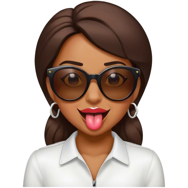 female sunglasses tongue winking emoji