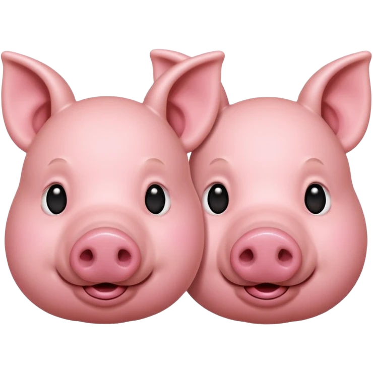 Pig kissing pig emoji
