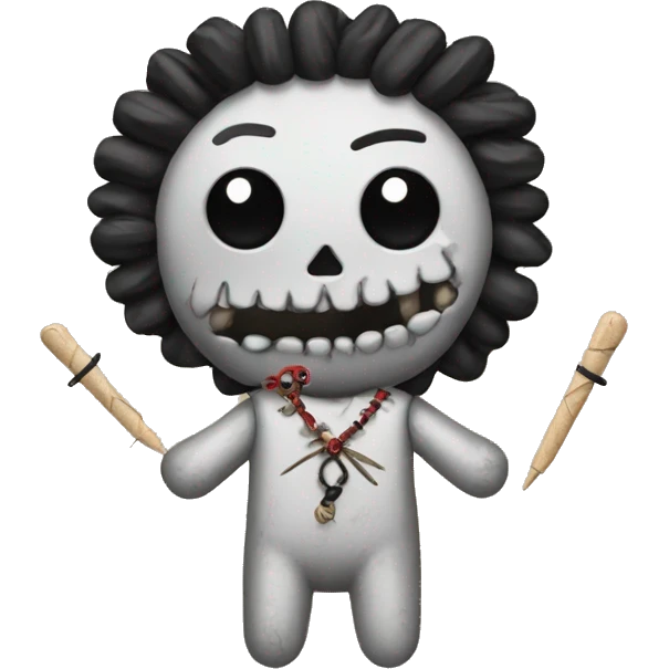 Voodoo doll with pins emoji