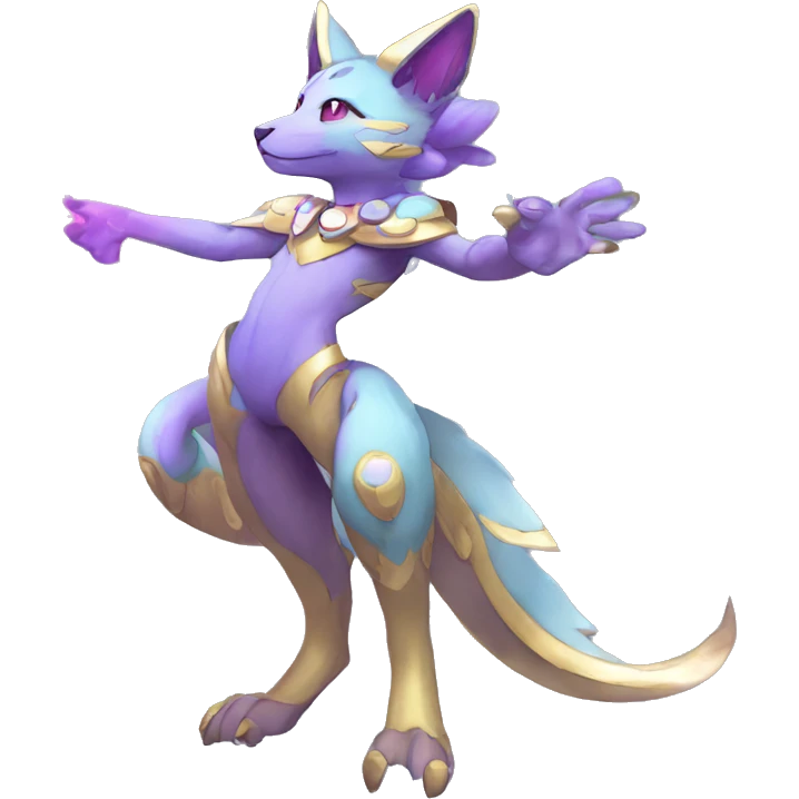 Shiny Anthro Sona Fakemon Nebula Full Body emoji