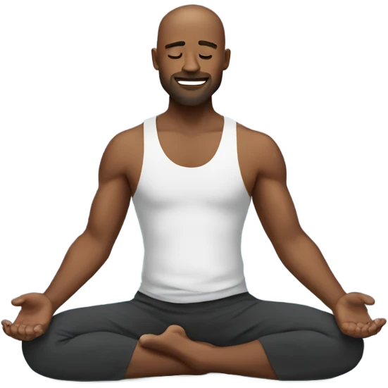 Man doing yoga emoji