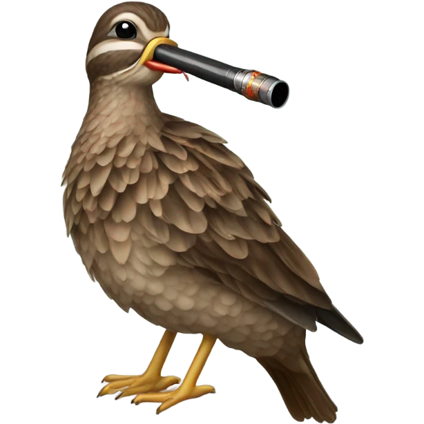 snipe bird smoking shisha emoji
