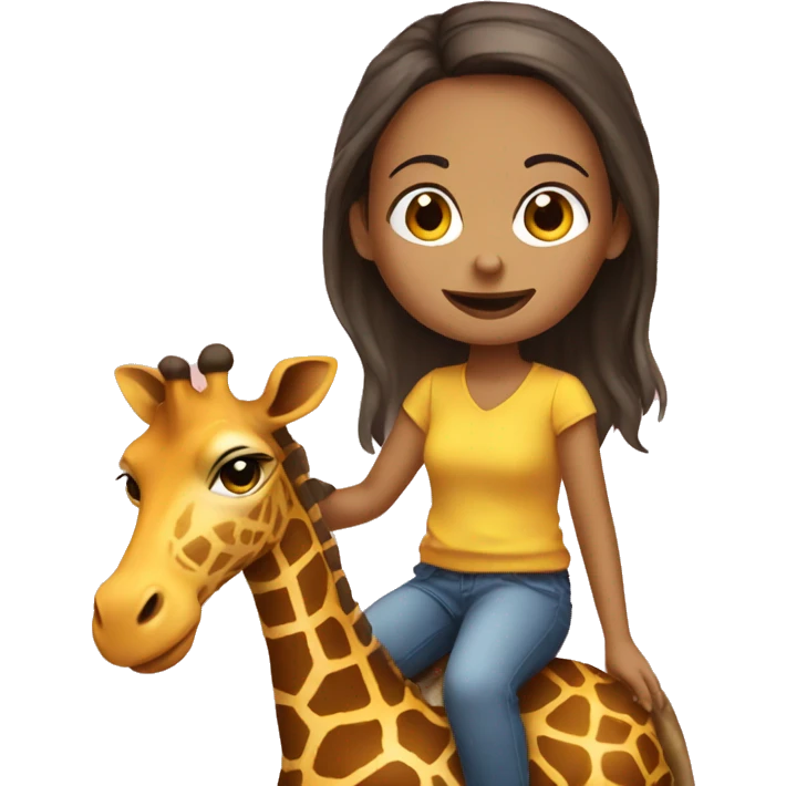 girl on a giraffe  emoji
