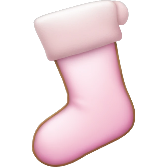 Three light pink Christmas stockings  emoji