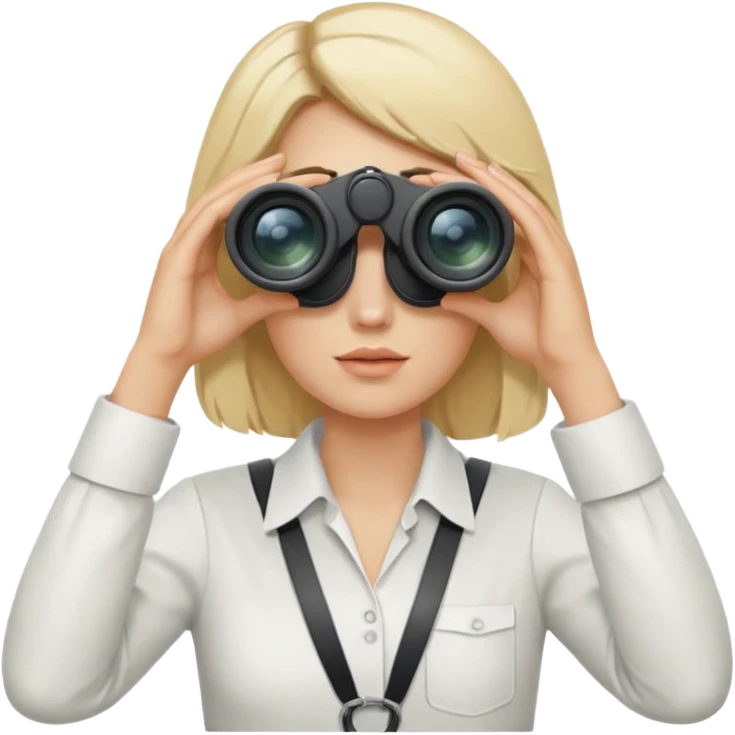 person looking through binocolars emoji