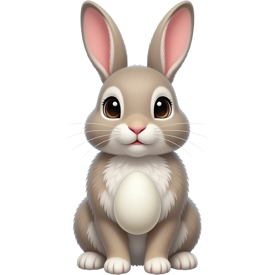 Bunny with egg emoji