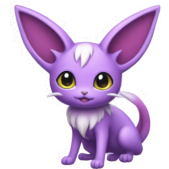 Kawaii Espeon full body emoji