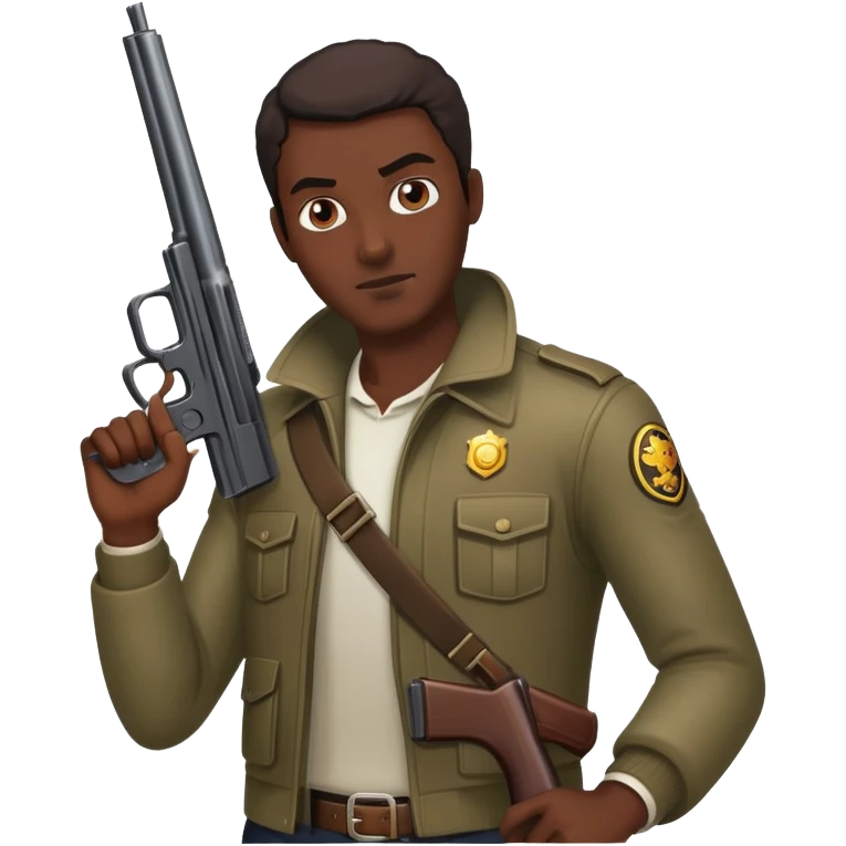 Thug with guns emoji