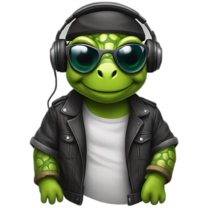 Dj turtle emoji