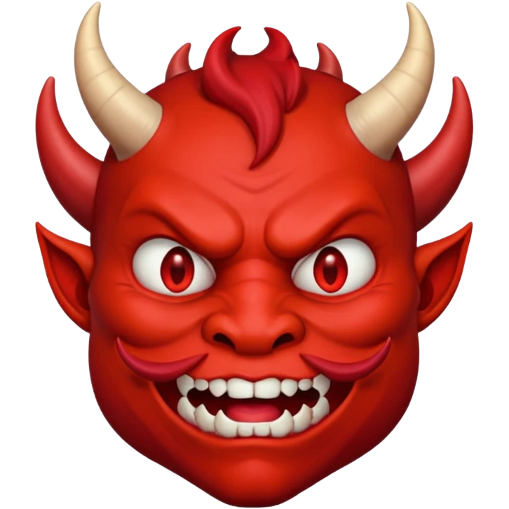 Creppy devil and shushing emoji