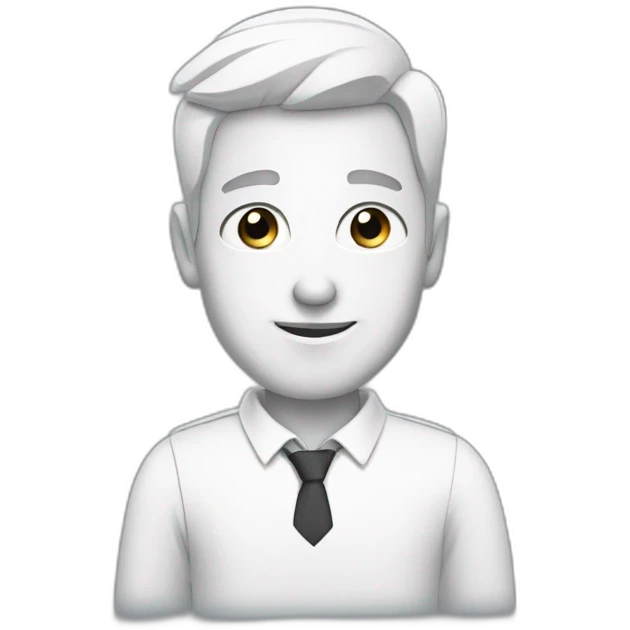 simple white man like cartoon emoji