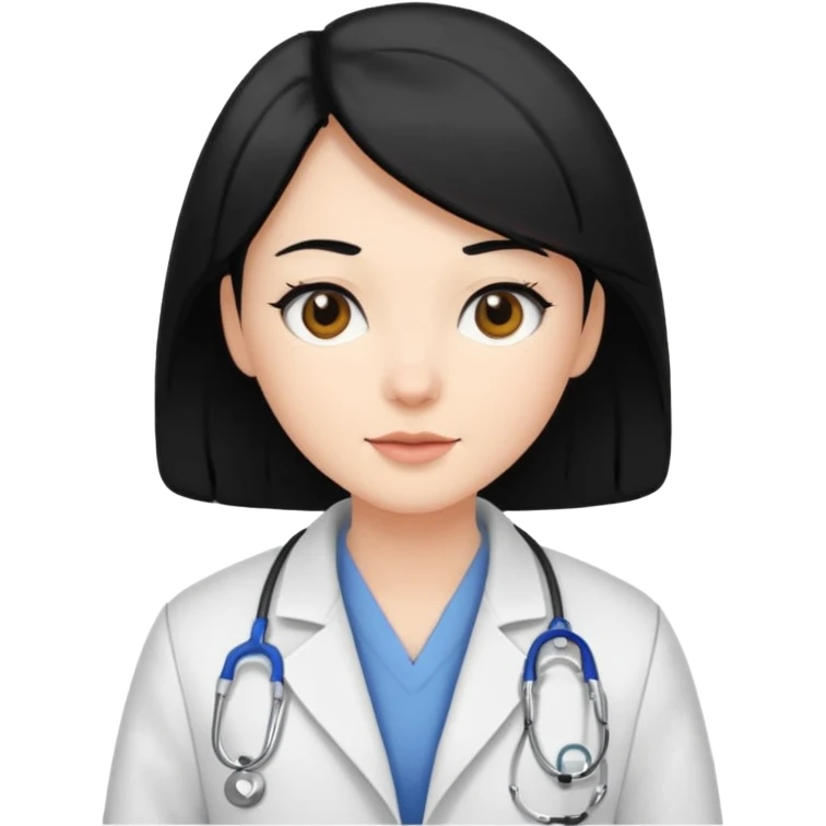 veterinaria cabello negro emoji