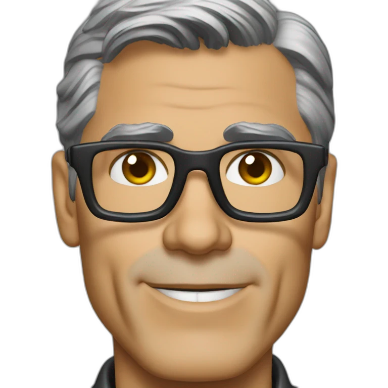 George clooney innovation consultantwearing glasses emoji