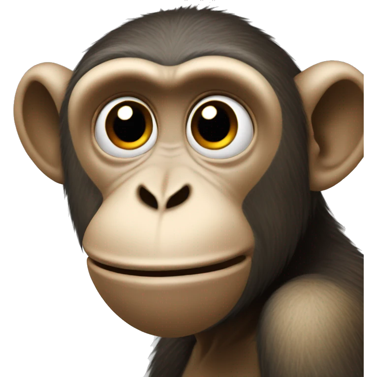 A monkey with a big nose emoji