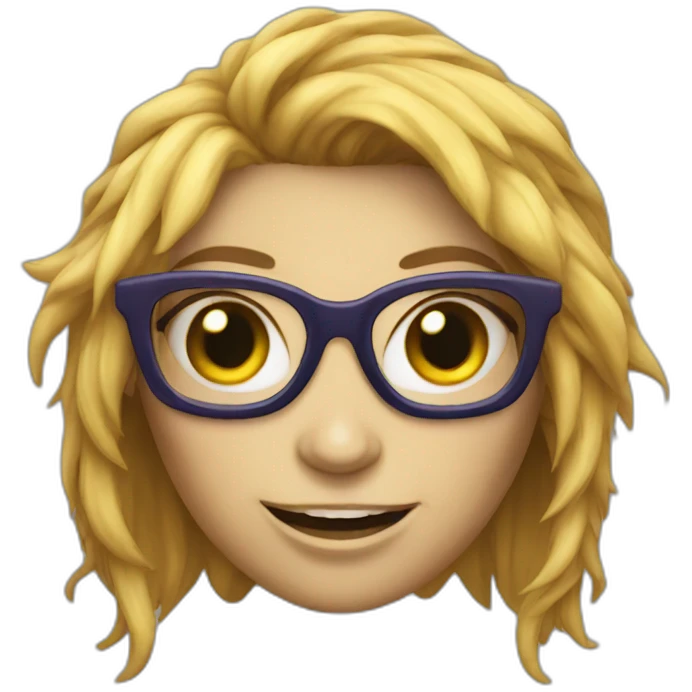 a female monster with glasses emoji