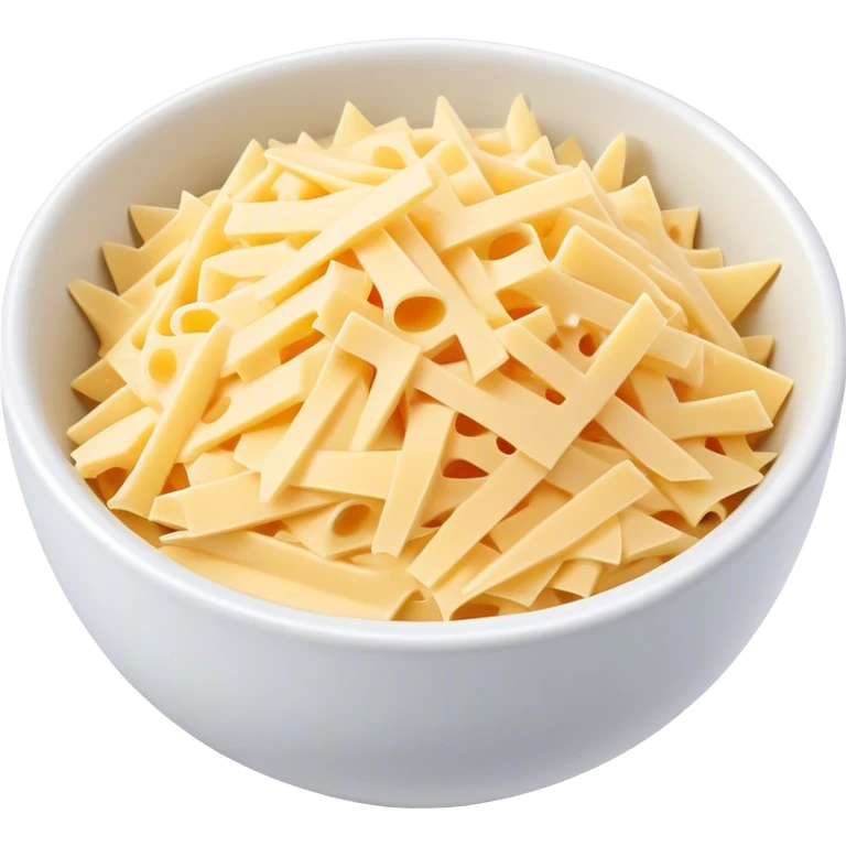 shredded white cheese in a bowl emoji
