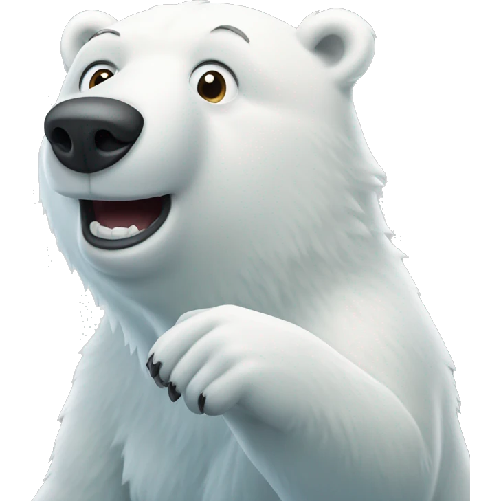 Polar bear hitting a  emoji