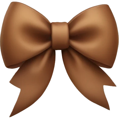 brown coquette bow emoji