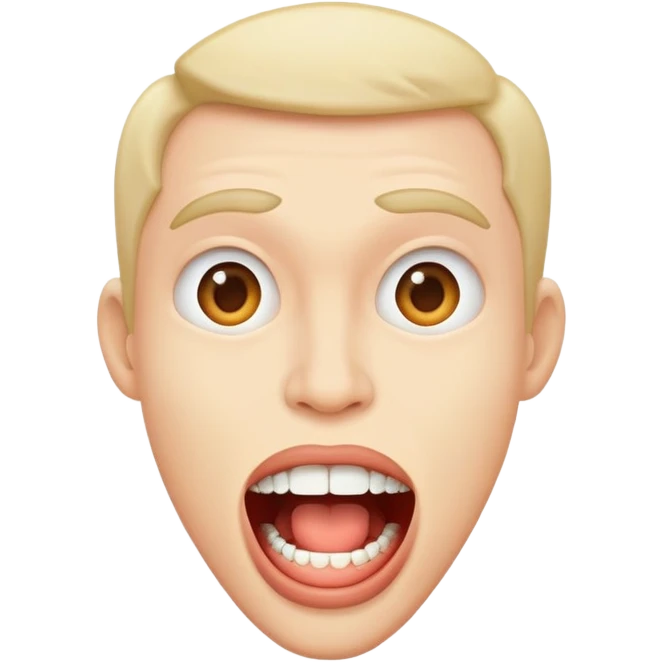 Big mouth emoji