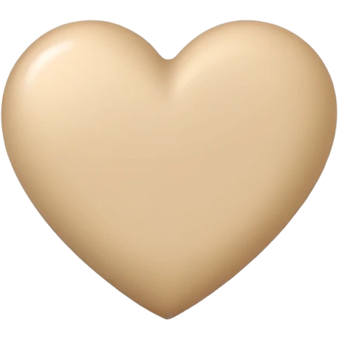 Beige heart  emoji