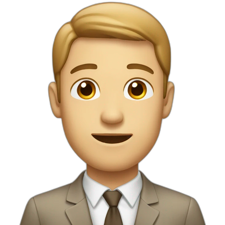 man with small eyes and light brown doing llp salution emoji