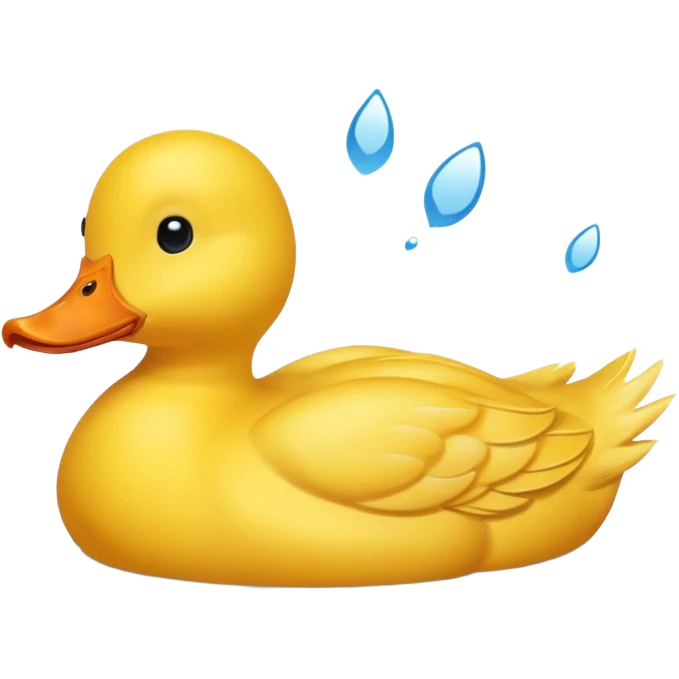 уточка желтая в озере emoji