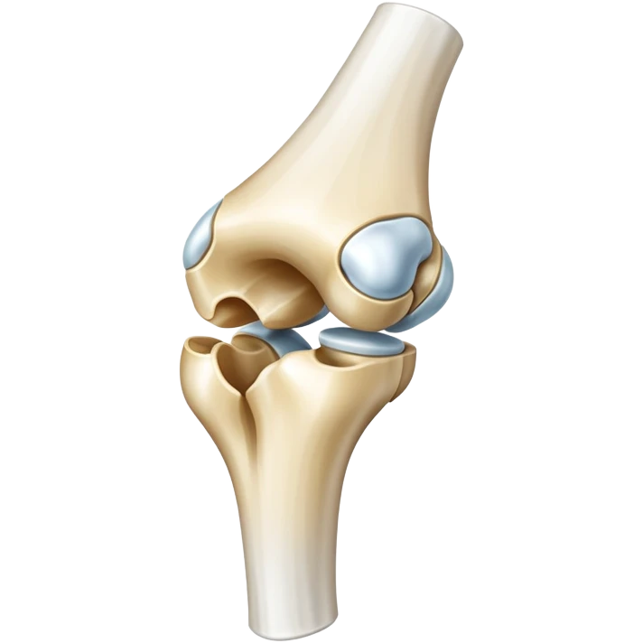 knee bone, patella bone, anatomical knee joint bones emoji